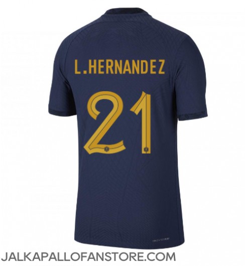 Ranska Lucas Hernandez #21 Kotipaita MM-kisat 2022 Lyhythihainen